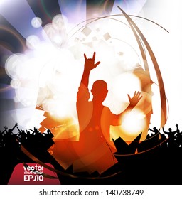 Music event illustration. Vector