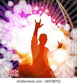 Music event illustration. Vector