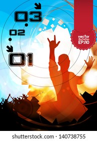 Music event illustration. Vector