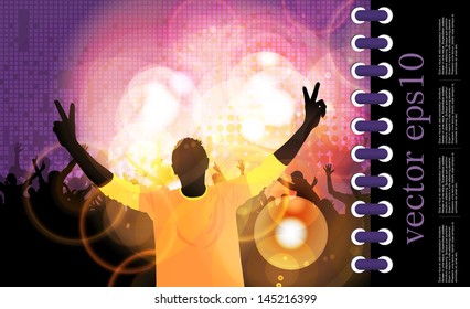 Music event illustration. Vector