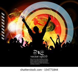 Musik-Event-Illustration. Vektorgrafik