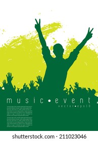 Music event illustration. Vector 