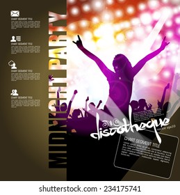 Music event illustration, vector