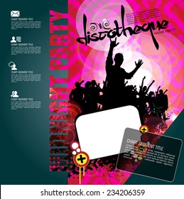 Ilustración de evento musical, vector