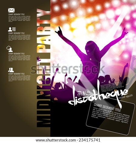 Music event illustration, vector