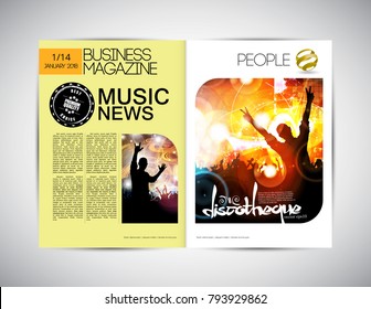 Music event magazine. Easy to use vector