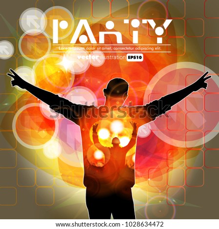Music event party, background ready for poster or banner