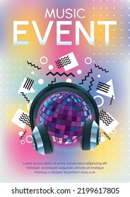 music event music party poster cover design