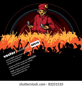 Music event poster. EPS10 vector illustration.