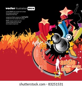 Music event poster. EPS10 vector illustration.