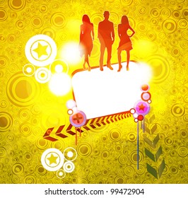 Music event poster with place for text