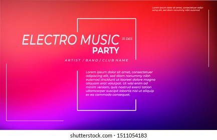 Music event poster template with abstract background