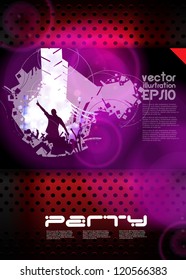 Music event poster. Vector