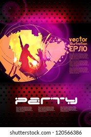 Music event poster. Vector