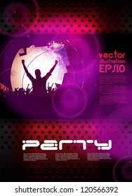 Music event poster. Vector