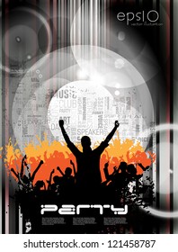 Music event poster. Vector