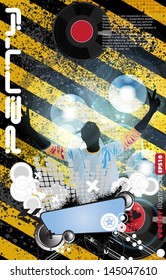 Music event poster. Vector