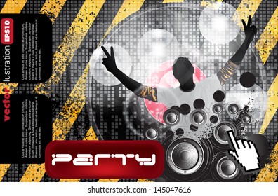 Music event poster. Vector