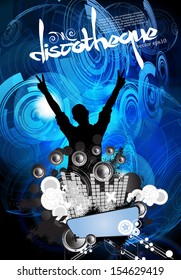 Music event poster. Vector