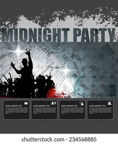 Music event poster. Vector