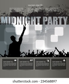 Music event poster. Vector