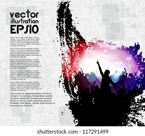 Music event poster. Vector illustration