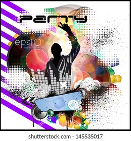 Music event poster. Vector illustration