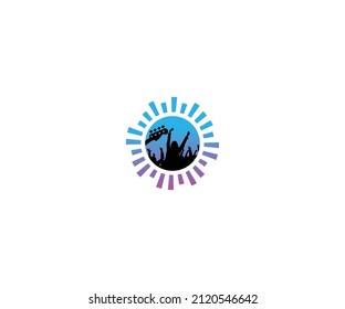 Diseño del logotipo del tipo de evento musical con concepto moderno. Evento musical   ilustración de vector de tipo
