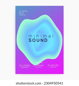Music Event. Wavy Glitch For Magazine. Bright Techno Banner. Holiday Pattern For Presentation Design. Disco And Exhibition Layout. Purple And Turquoise Music Event
