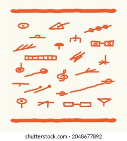 Musikereignisposter, Vektorgrafik-Serie, rote Version