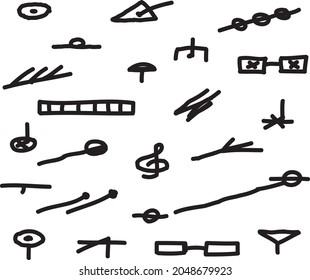 music events poster vector image series, black version