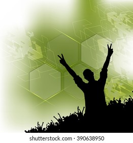 Music evnt party, poster, vector 