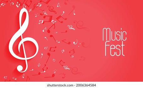 Musikfest-Hintergrund mit Tonnoten