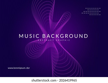 Music fest. Cool show cover template. Dynamic fluid shape and line. Music fest neon flyer. Electro dance. Electronic trance sound. Techno dj party. Club event poster.