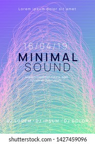 Music fest. Creative concert invitation template. Dynamic gradient shape and line. Music fest neon flyer. Electro dance. Electronic trance sound. Techno dj party. Club event poster.