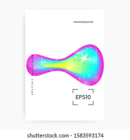 Music fest. Creative invitation template for house concert. Fluid holographic gradient shape and line. Electronic sound. Night lifestyle dance holiday. Music fest summer poster and flyer.