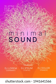 Music fest. Dynamic gradient shape and line. Commercial concert brochure template. Music fest neon flyer. Electro dance. Electronic trance sound. Techno dj party. Club event poster.