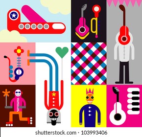 Music Festival - abstract vector illustration