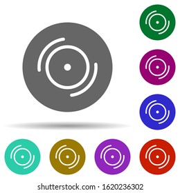 Music festival, album, recorded, track in multi color style icon. Simple glyph, flat vector of music festival icons for ui and ux, website or mobile application