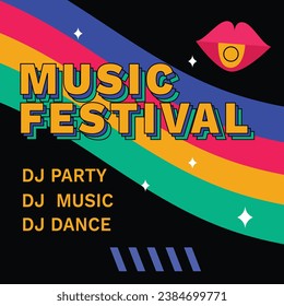 Music festival background. Music fest. Music concert design. Musical event.  musicians, instruments. Vector illustration Template for Poster, Banner, Flyer, Invitation, Card, Social media Post, Cover.