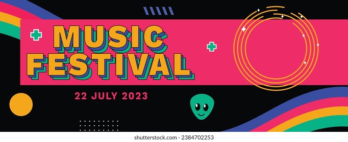 Music festival background. Music fest. Music concert design. Musical event. Musicians, instruments. Vector illustration Template for Poster, Banner, Flyer, Invitation, Card, Social media Post, Cover.