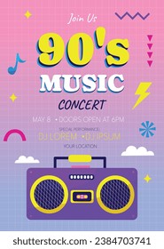 Music festival background. Music fest. Music concert design. Musical event. Musicians, instruments. Vector illustration Template for Poster, Banner, Flyer, Invitation, Card, Social media Post, Cover.