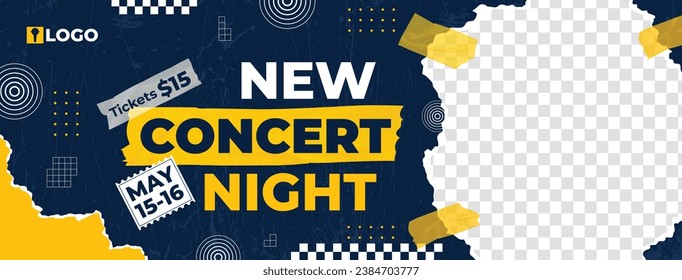 Music festival background. Music fest. Music concert design. Musical event. Musicians, instruments. Vector illustration Template for Poster, Banner, Flyer, Invitation, Card, Social media Post, Cover.