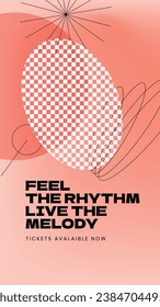 Music festival background. Music fest. Music concert design. Musical event. Musicians, instruments. Vector illustration Template for Poster, Banner, Flyer, Invitation, Card, Social media Post, Cover.