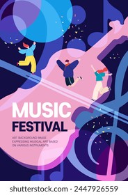 Music festival background poster illustration