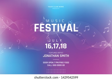 Music Festival Background Template.All vector are editable.