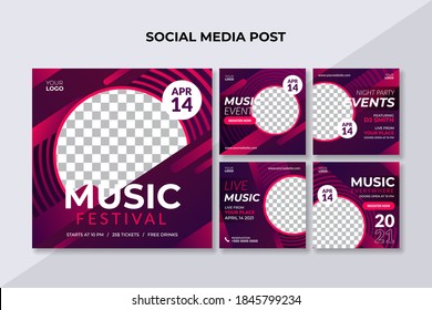 Music Festival Banner For Social Media Post Template