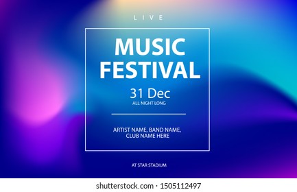 Music festival banner template. Modern colorful poster layout for advertisement. Can use for billboard, social media, website and others. Vector