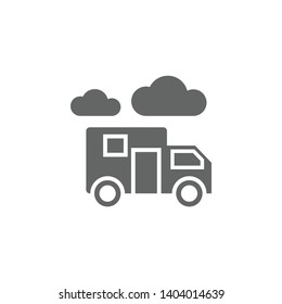 Music festival, car, camping, trailer icon. Element of music festival icon. Premium quality graphic design icon. Signs and symbols collection icon