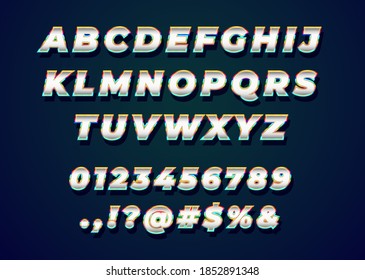 Music festival custom font alphabet. Set of alphabet and number with modern style